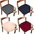 cheap Mr &amp; Mrs Wedding-4pcs/6pcs Solid Color Brushed High Elastic Chair Cover Simple Soft And Comfortable Chair Seat Cover Dust-proof And Dirt-resistant Chair Slipcover Suitable For Dining Chair Office Home Decor