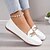 preiswerte Damenhausschuhe und -halbschuhe-Damen Halbschuhe Klassische Loafer Outdoor B¨¹ro Täglich Sommer Schnalle Flacher Absatz Runde Zehe Vintage Basic Wanderschuhe PU Halbschuhe Kamel Schwarz Weiß