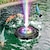 رخيصةأون أضواء تحت الماء-مضخة مياه نافورة تعمل بالطاقة الشمسية مع أضواء LED ملونة لحمام الطيور العائمة في حديقة بركة المضخة الشمسية