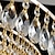 billige Lysekroner-led lysekrone 40/50/60 cm 4/6/8/10 hovedpære medfølger ikke galvaniseret finish krystal metal moderne moderne stil soveværelse spisestue mini pendel 110-240v
