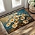 preiswerte Fußmatten-Daisy Blumen Fußmatte Küchenmatte Bodenmatte rutschfester Bereich Teppich Ölfester Teppich Indoor Outdoor Matte Schlafzimmer Dekor Badezimmermatte Eingangsteppich