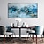 billiga Oljemålningar-handgjord oljemålning duk väggkonst dekoration modern abstrakt textur blå bergslandskap för hem vardagsrum dekor rullad ramlös osträckt målning