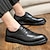 billige Oxfordsko til mænd-Herre Oxfordsko Mode støvler Gang Afslappet Daglig PU Bekvem Ankelstøvler Snøre Sort Brun Forår