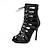 cheap Women&#039;s Sandals-Women&#039;s Sandals Lace Up Sandals Strappy Sandals Sandals Boots Summer Boots Party Club Lace-up Stiletto Open Toe Fashion Sexy Microbial Leather Zipper Almond Black