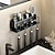 levne Sada koupelnových doplňků-černý zlatý stojan na zubní kartáčky koupelna WC neděrovaný nástěnný elektrický ústní voda kelímek kartáček kelímek nástěnný prostor hliníkový úložný stojan