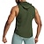 cheap Tees &amp; Shirts-Men&#039;s T shirt Hiking Vest Sleeveless Hooded Tank Top Sleeveless Shirt Vest Top Outdoor Quick Dry Soft Sweat wicking Polyester Black White Army Green Climbing Camping / Hiking / Caving Traveling