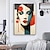 halpa Öljymaalaukset-käsinmaalattu abstrakti kaunis tyttö kasvot öljymaalaus kankaalle iso seinä taide alkuperäinen muotokuvataide nainen kasvomaalaus makuuhuoneen seinän sisustus lahja rullalle kankaalle (ei kehystä)