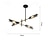billiga Plafonder-led taklampa vintage industriell 74/87/92cm 4-head/6-head/8-head bärnstensfärgad rökglasbelysning för matsal sovrum modern stil 110-240v