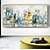 abordables Pinturas abstractas-pintura al óleo hecho a mano jackson pollock azul  &amp; Arte amarillo pintado a mano sobre lienzo, pintura expresionista, pintura al óleo abstracta grande, arte de pared hecho a mano para decoración del
