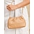 voordelige Handtas &amp; Draagtassen-Dames Crossbody zak Schoudertas Polstasje Hobo-tas PU-nahka Feest Feestdagen Bruiloft Ketting Rimpels Grote capaciteit Duurzaam Effen Kleur Amandel Zwart Wit