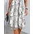 cheap Print Dresses-Women&#039;s Elegant Chiffon Dress Floral Mesh Print Crew Neck Midi Dress Daily Vacation Short Sleeve Summer Spring