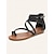 abordables Sandales de Vacances-sandales plates à lanières bohèmes pour femmes avec design tressé – chaussures à bout ouvert confortables et élégantes pour l&#039;été, la plage et les tenues décontractées