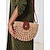 cheap Crossbody Bags-Handwoven Straw Crossbody Bag with Leather Closure - Casual Summer Beach Accessory for Women