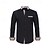 baratos Camisas masculinas de negócios-Homens Saia Resistente a rugas Elástico Xadrez Casamento Ao ar livre Preto Branco Rosa Azul Manga Longa Aberto para a Lateral Verão Primavera Roupa