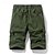 cheap Classic-Men&#039;s Tactical Shorts Cargo Shorts Shorts Buttons Elastic Waist Multi Pocket Plain Wearable Knee Length Outdoor Daily Camping &amp; Hiking Fashion Classic Black Army Green