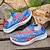 billige Slip-ons og loafers til kvinner-kvinners flat slip-ons flyknit sko utendørs rund tå klassisk walking loafer blå