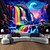 billiga Blacklight tapestries-blacklight gobeläng uv reaktiv glöd i mörkret glöd party neon fantasi vattenfall regnbåge psykedelisk trippy dimmigt hängande gobeläng väggkonst väggmålning för vardagsrum sovrum