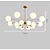cheap Globe Design-LED Pendant Light 90/115cm 12/16-Light E27 Nordic Modern Sputnik Mid Century Pendant Lighting Metal Class Ceiling Light Fixture for Kitchen Dining Room Living Room 110-240V