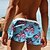 ieftine Plante și flori tropicale-Bărbați Flamingo Pasăre Flori Boxeri înot Pantaloni Scurți de Înot Pantaloni Scurti Talie medie Modă Designer Surf Concediu Plajă Buzunar Cordon Talie elastică Designer Îmbrăcăminte