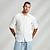 economico Camicie Elite da Uomo-Per uomo Camicia di lino Tinta unica All&#039;aperto Ufficio / Carriera Bianco Manica Lunga Collo ripiegato Estate Abbigliamento Bottoni
