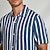 economico Camicie Elite da Uomo-Per uomo Camicia Camicia casual Camicia da Spiaggia Camicia con Bottoni Blu Azzurro Manica Corta A righe Collo ripiegato Colletto a Camicia Feste Casual Bottoni Abbigliamento Quotidiano Casual