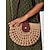 cheap Crossbody Bags-Handwoven Straw Crossbody Bag with Leather Closure - Casual Summer Beach Accessory for Women