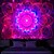 voordelige Blacklight wandtapijten-mandala bohemian blacklight wandtapijt uv-reactief gloeiend in het donker trippy zen meditatie mistige natuur hangend wandtapijt muurschildering voor woonkamer slaapkamer
