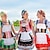 abordables Delantales-Oktoberfest Delantal Falda acampanada Trachtenkleader Oktoberfest / Cerveza bávaro bávaro Estilo Tradicional prados Mujer Paño de estilo tradicional Delantal