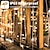 billige Soldrevet-elegant bryllupsmottak fest utendørs solcelle LED-lys, usb-ladegardin eventyrlys 3*3m, juleistapper-lys fossefallslampe bryllupsrom krans hage utendørs dekor