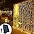 billige Soldrevet-elegant bryllupsmottak fest utendørs solcelle LED-lys, usb-ladegardin eventyrlys 3*3m, juleistapper-lys fossefallslampe bryllupsrom krans hage utendørs dekor