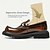 abordables Mocassins en cuir de qualité supérieure-Mocassins en cuir de vachette de qualité supérieure pour hommes avec détail de chaîne en or – chaussures habillées marron élégantes à enfiler pour une tenue formelle et professionnelle