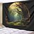 preiswerte Waldteppich-Fensteransicht Wald hängende Wandteppich Wandkunst große Wandteppich Wanddekor Fotografie Hintergrund Decke Vorhang Zuhause Schlafzimmer Wohnzimmer Dekoration Wandtuch XXL Natur