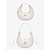 cheap Handbag &amp; Totes-Elegant Ivory Crescent Hobo Bag with Sleek Silver Hardware - Stylish Daily Carry for Women