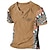 abordables camiseta henley hombre-Hombre Camiseta Henley Shirt Graphic Bloque de color Tribal Escote en Pico Ropa Impresión 3d Exterior Diario Manga Corta Estampado Design Étnico Clásico Casual