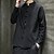 cheap Business Casual-Men&#039;s Shirt Linen Shirt Chinese Collar Shirt Mandarin Collar Shirt Casual Shirt Button Up Shirt Plain Vacation Hawaiian Black White Light Green Pink Long Sleeve Grandad Collar Spring &amp;  Fall Clothing