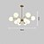 cheap Globe Design-LED Pendant Light 90/115cm 12/16-Light E27 Nordic Modern Sputnik Mid Century Pendant Lighting Metal Class Ceiling Light Fixture for Kitchen Dining Room Living Room 110-240V