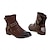 cheap Ankle Boots-Men&#039;s Boots Chelsea Boots Walking Casual Daily Party &amp; Evening PU Warm Booties / Ankle Boots Loafer Black Brown Fall Winter