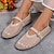 economico Slip-ons e mocassini da donna-slip-on da donna punta tonda piatta scarpe con cinturino con fibbia in rete scavate scarpe comode e leggere nero bianco rosa
