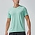 preiswerte Lauf-T-Shirts &amp; Tanktops-Herren Laufshirt Sport Top Fitnessstudio-Shirt Kurzarm T-Shirt Casual Athlässigkeit Atmungsaktiv Schnelltrocknend Weich Fitnesstraining Laufen Gehen Sportbekleidung Sportkleidung Einfarbig Schwarz