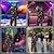 preiswerte Outfits-Retro Vintage 1980er HipHop Outfits Zubehörset Sportbekleidung Disco Herren Karnevalskostüm Halloween Karneval Neujahr Party / Abend Pride Parade Pride-Monat Erwachsene Oberteil Hose Armband