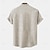 cheap Classic-Men&#039;s Shirt Linen Shirt Henley Shirt Retro Shirts Vintage Shirt Ethnic Shirt Ethnic Daily Holiday Blue Beige Gray Short Sleeve Band Collar Summer Spring Clothing Apparel Print