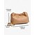 voordelige Handtas &amp; Draagtassen-Dames Crossbody zak Schoudertas Polstasje Hobo-tas PU-nahka Feest Feestdagen Bruiloft Ketting Rimpels Grote capaciteit Duurzaam Effen Kleur Amandel Zwart Wit