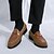billiga Halvformell-bruna loafers i fuskmocka för män med krokodilmönster och rosettdetalj – snygga slip-on skor för formella och vardagliga tillfällen