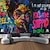 baratos tapeçarias de arte-Rua graffiti trippy pendurado tapeçaria arte da parede grande tapeçaria mural decoração fotografia pano de fundo cobertor cortina casa quarto sala de estar decoração