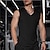 preiswerte Oberteile-Herren T-Shirt Weste für Wanderer Ärmellos V Ausschnitt Muskelshirt Ärmelloses Hemd Tanktop Außen Schnelltrocknend Weich Schweißableitend Polyester Schwarz Grün Aprikose Klettern Camping / Wandern