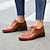 billige Oxfords til kvinner-brune brogue oxford-sko i imitert skinn for kvinner - leiligheter i vintagestil med snøring og vingespissdetaljer for uformelt eller formell bruk