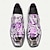 cheap Men&#039;s Slip-ons &amp; Loafers-Men&#039;s Premium Cowhide Leather Punk Style Shoes - Purple Pattern Slip-On with Buckle and Metal Toe Cap