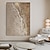 abordables Pinturas al óleo-pintura al óleo pintura wabi sabi pintado a mano arte beige grande pintura minimalista 3d marrón sobre lienzo textura 3d marrón arte de la pared arco beige neutro pintura de yeso