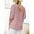 cheap Women&#039;s Blouses &amp; Shirts-Women&#039;s Blouse Dressy Tops Polka Dot Print Daily Casual Lantern Sleeve 3/4 Length Sleeve Crew Neck Black Summer Spring