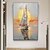 abordables Peintures Abstraites-Peinture à l'huile faite à la main, art mural abstrait, peinture sur toile de bateau, décoration de maison, cadre tendu prêt à accrocher